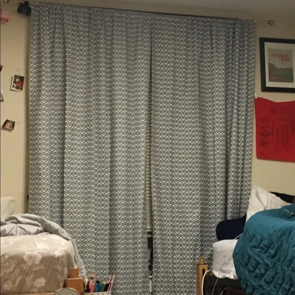 Chevron blackout panel curtains